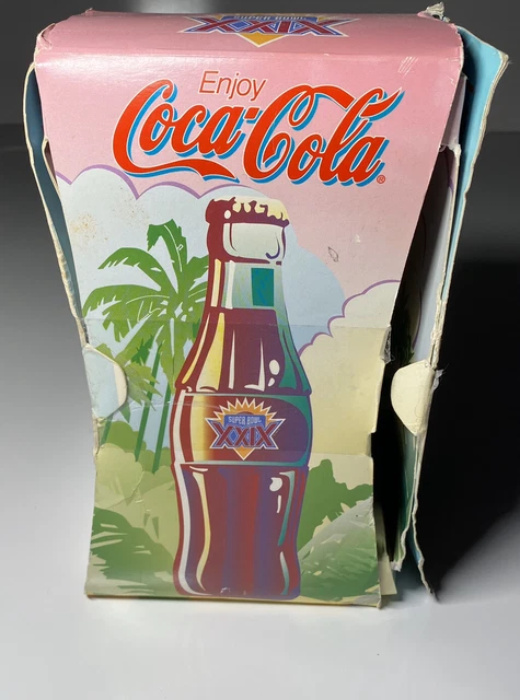 Coca-Cola Super Bowl XXIX Commemorative Bottle, Box and Pin
