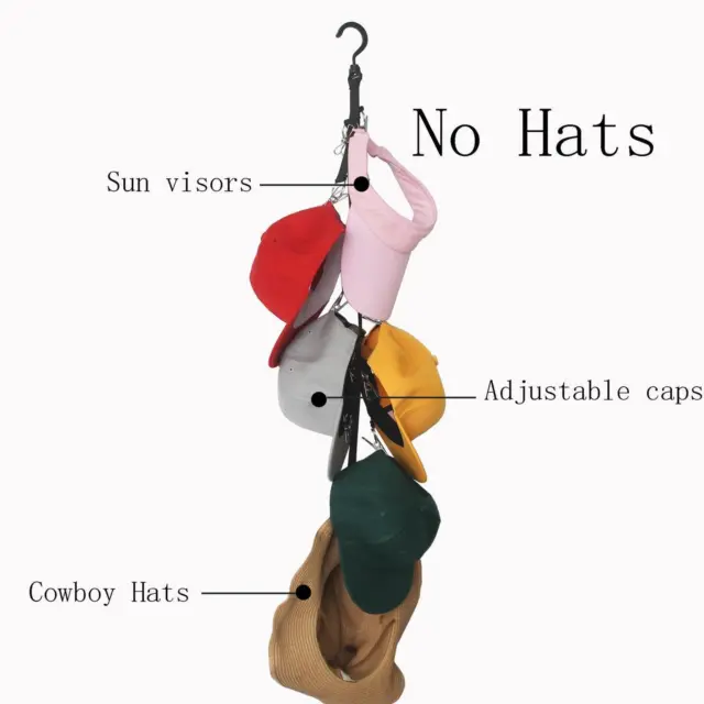 Hat Rack for Baseball Caps Wardrobe Peaked Cap Storage Hook for Socks Beanie