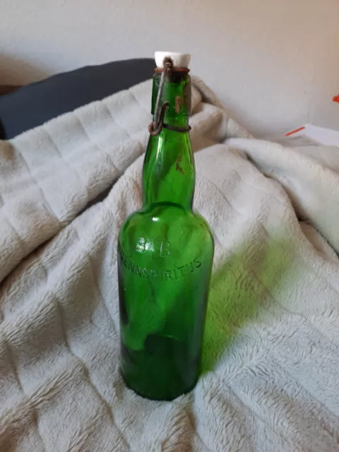 Alte Glasflasche BFB Brennspiritus Feuergefährlich 60er Jahre Dachbodenfund