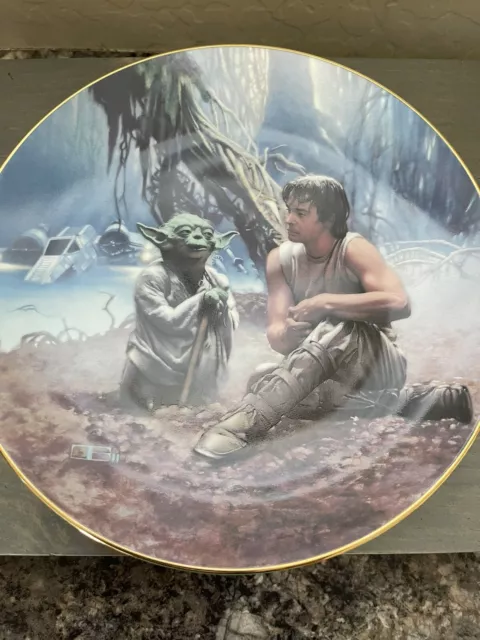 Hamilton Plate Collection Star Wars Luke And Yoda NIB COA 1606 C