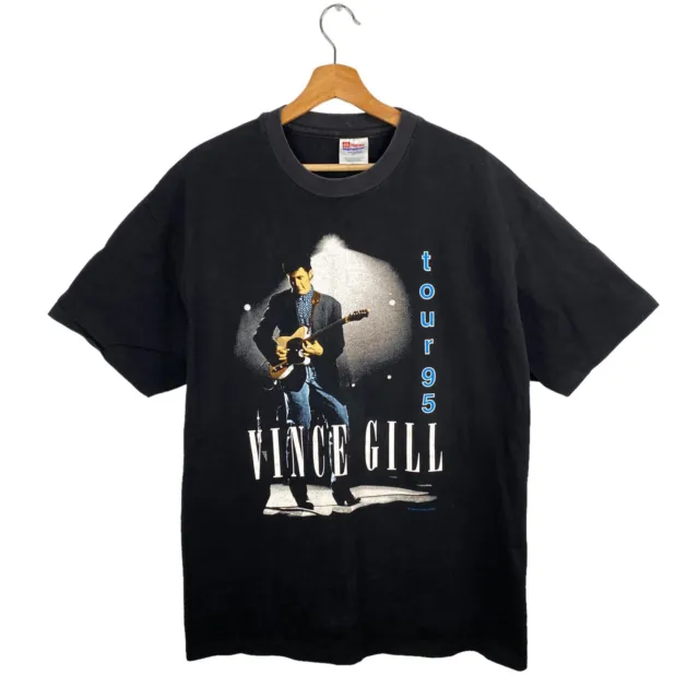 VTG 1995 Vince Gill Tour Shirt Concert Single Stitch 90s Country Band Tee Sz XL