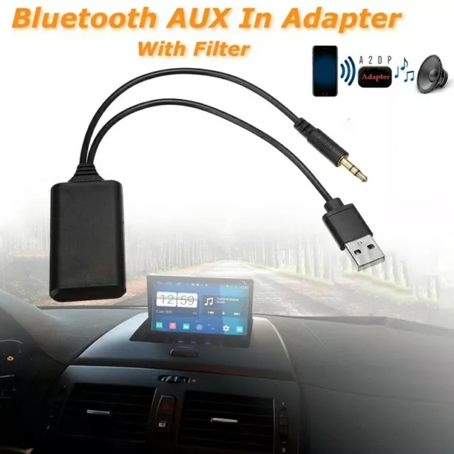 Câble d'entrée audio AUX Adaptateur pour téléphérique compatible avec E60  E63 E64 E65 E66 E81 E82 E87 E88 E90 E91 E92 E93 Lecteur CD Navigation 12
