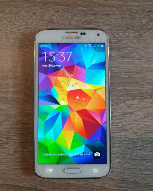 Samsung Galaxy S5 SM-G901F - 16 Go - Blanc (Bloqué Orange)