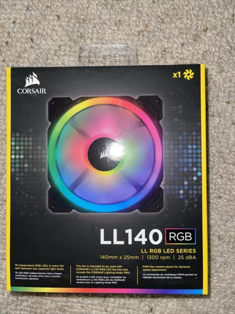 Corsair LL140 RGB 140mm Dual Light Loop RGB LED PWM Fan Single Pack