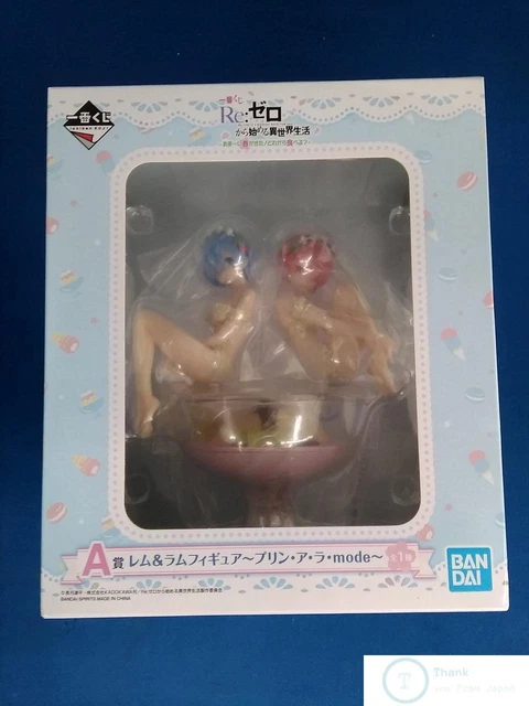 [UNOPENED in BOX] Ichiban Kuji Re:ZERO Rem & Ram Figure Pudding A La MODE #653