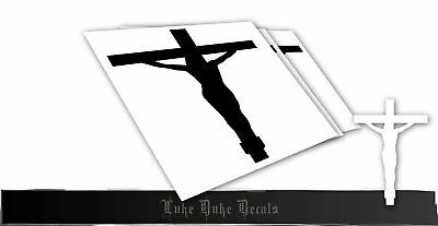 Jesus Christ Cross Christian Decal _  HQ style Die Cut Vinyl Bumper Sticker