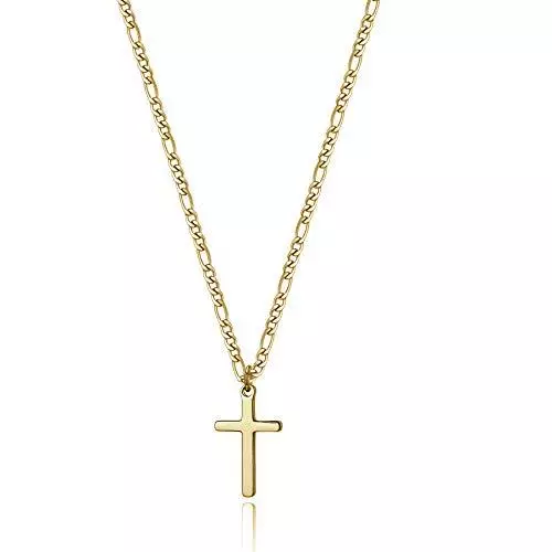 14K Gold Filled Cross Necklace for Men  Assorted Item Display Lengths , Styles