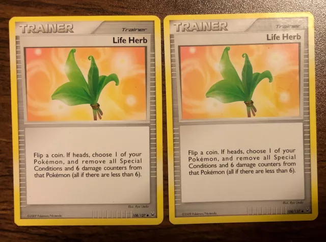 LIFE HERB 108/127 Platinum Uncommon Pokemon Card 2x LP Trainer