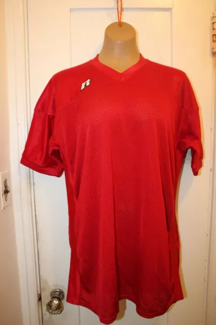 RUSSELL ATHLETIC True Red Youth XXL Football Jersey Blank E8993WK NWT