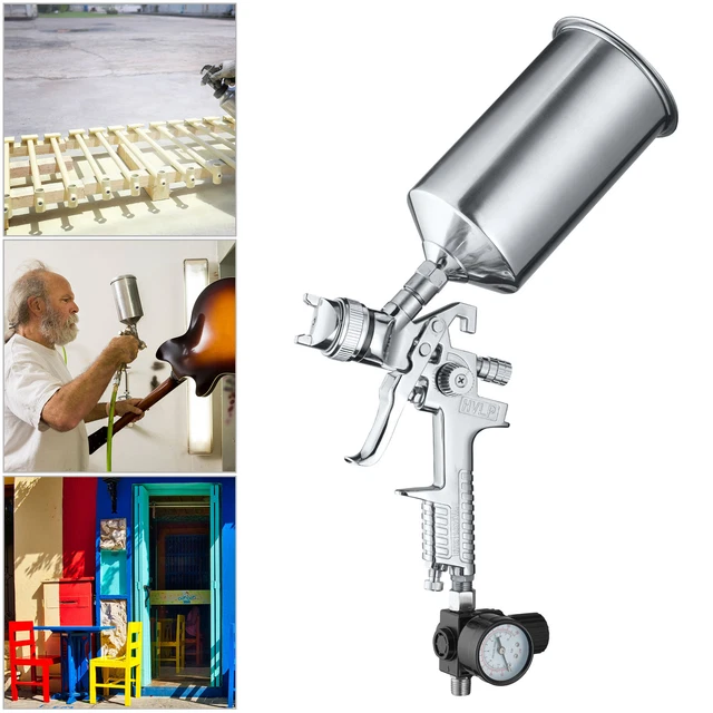 2.5mm Spray Paint Gun HVLP Car Auto Basecoat Clearcoat Gravity Feed Metal Flakes