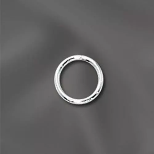 Sterling Silver 6mm OD Jump Ring Round - Closed - Pack of 20