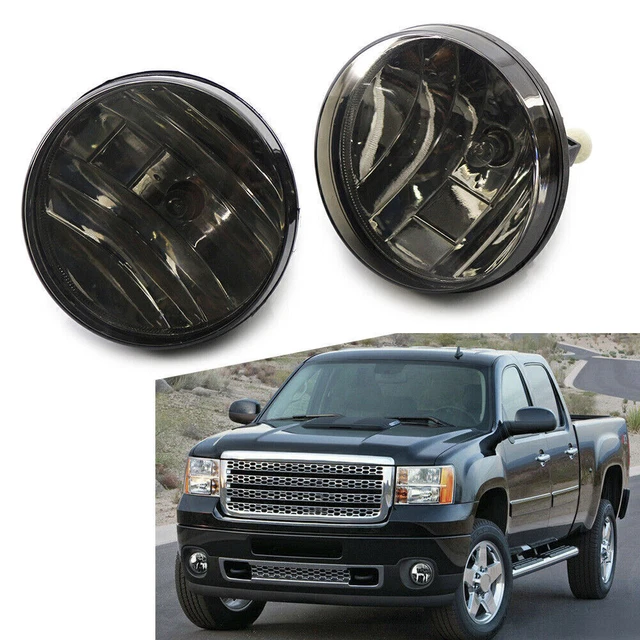 Pair Car Front Bumper Fog Lamp Light Fit 2007-2013 GMC Sierra 1500 2500 HD