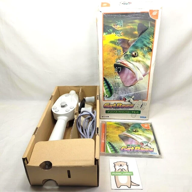 SEGA Dreamcast Fishing Rod Controller HKT-8700 Controller & Game Disc Set