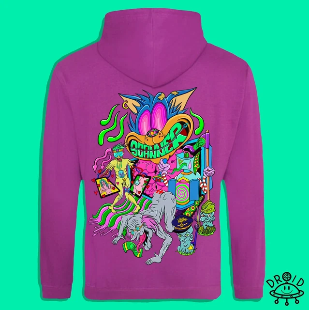 Felpa Psychedelic Streetwear DROID25 "Scanner" Tessuto organico