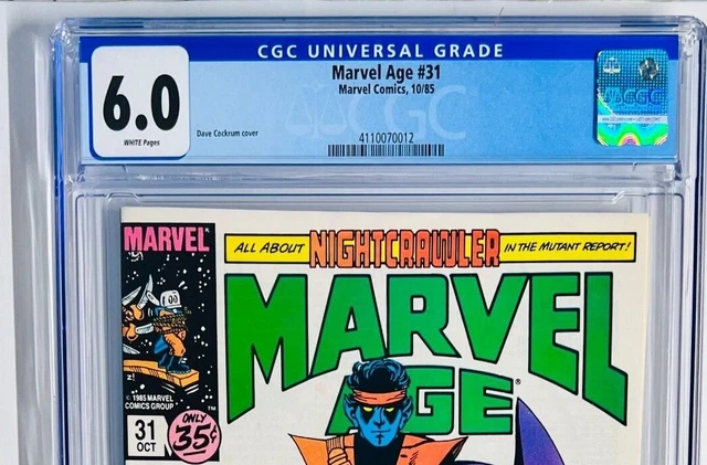 Marvel Age #31 CGC 6.0 1st Appearance of Thundercats-(Preview)-Low Grade/Low $ 3
