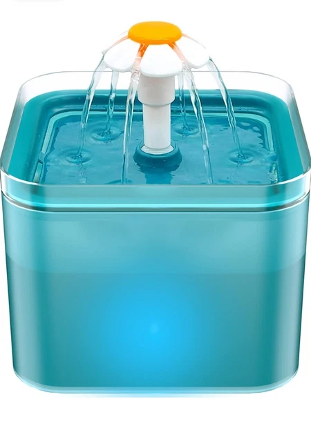 AONBOY Cat Water Fountain, 2L Cat Water Fountain for Drinking, Ultra Silent, LED