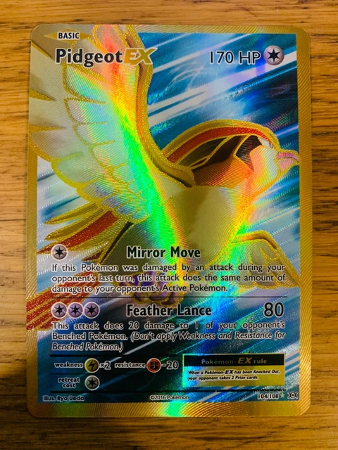 Mega Evolutions Pokémon TCG Pidgeot-EX XY Evolutions 64/108 Holo Ultra Rare EX Mint Condition EB Old Pokemon Cards