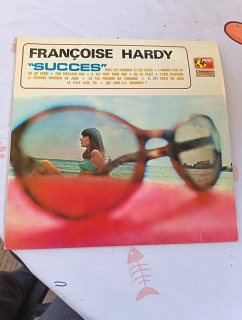Pub SUCCES FRANCE LAIT N° 1 Vinyle 45T 15cm Souple L'AMOUR S'EN VA F. HARDY