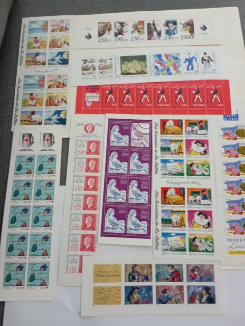 Lot de 10 Carnets de timbres Français Neuf