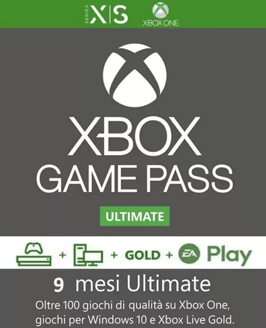 Xbox Game Pass Ultimate 9 Mesi (descrizione)