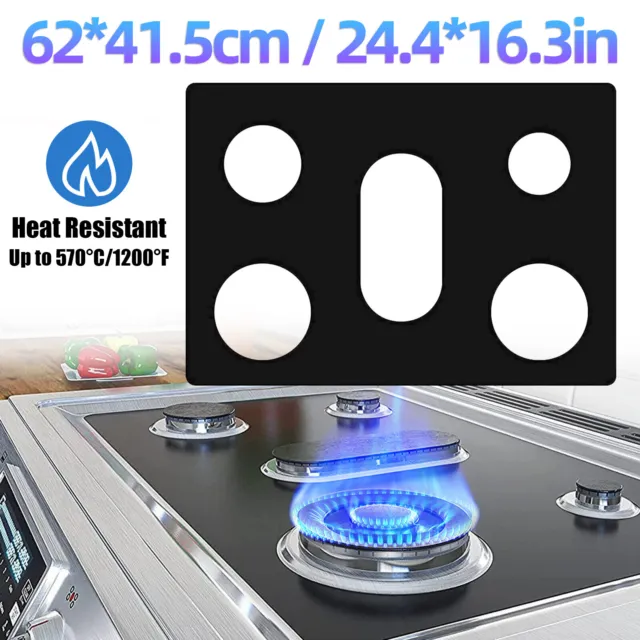 3PCS Stove Covers Stove Protectors for Gas Range(0.5 mm Thick), Extra Long  32 Wider Stove Burner Covers for Gas Stove Top, Reusable Non-Stick
