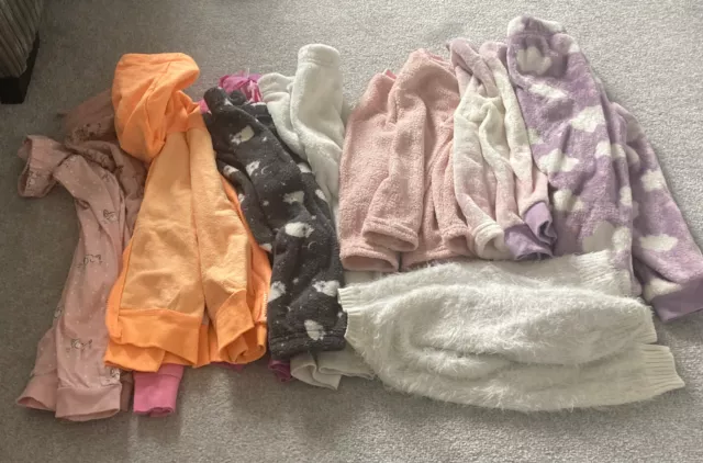 12 Piece Winter Girls Toddler Clothes Bundle Pjs Jumper Hoodie Age 2-3