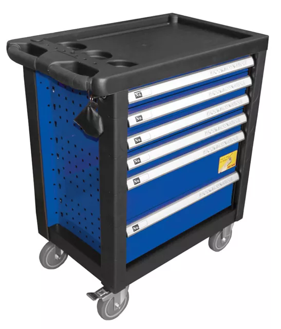 Carrello Porta Utensili 6 Cassetti Blu Con 171 Utensili Fm53447 Fermec