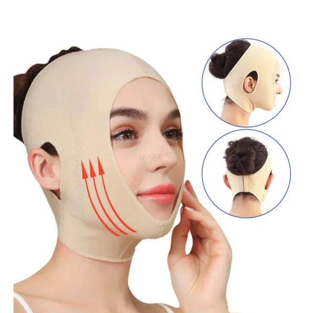 V LINE FACE Lifting Mask Soft Reusable Adjustable Double Chin Reducer  Breathable $14.28 - PicClick AU