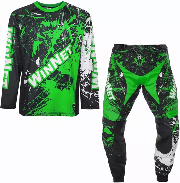 abbigliamento completo kit tuta per moto da cross fuoristrada adulto o bambino 3