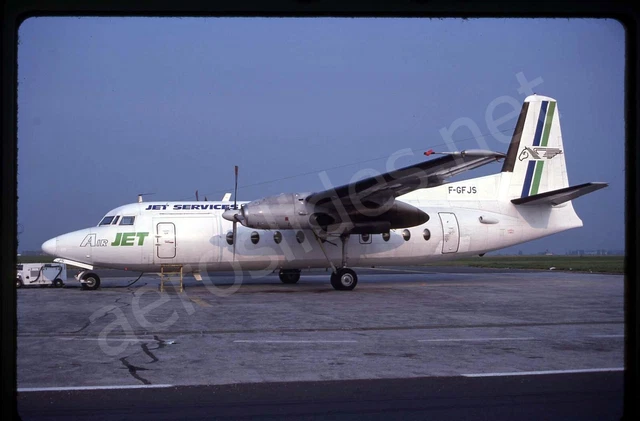 Air Jet Fokker F27 F-GFJS No Date Kodachrome Aircraft Slide/Dia