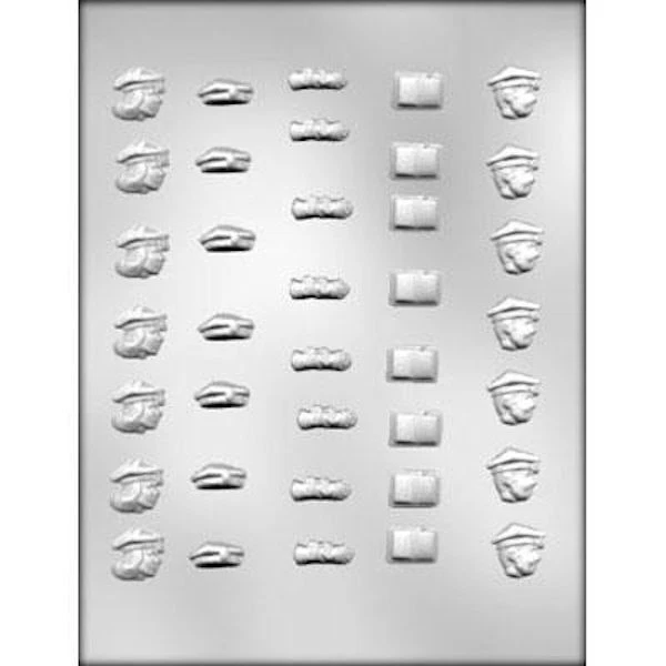 Graduation Mini Assortment Chocolate Candy Mold from CK #13510 - NEW