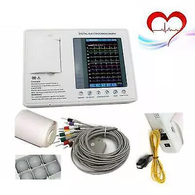Carejoy ECG EKG Machine 12 LCD Digital Monitor 7 inch Portable Display