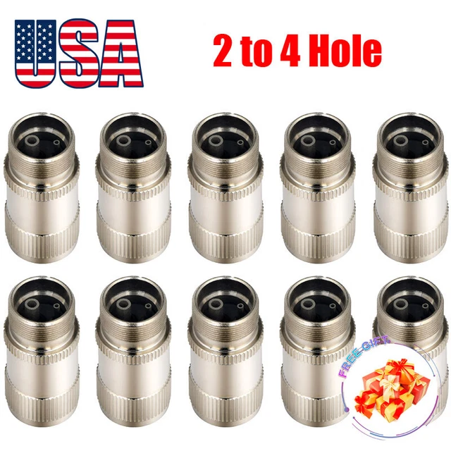 10 Pcs Dental 2 to 4 Hole Adapter Changer Connector for High Speed Handpiece