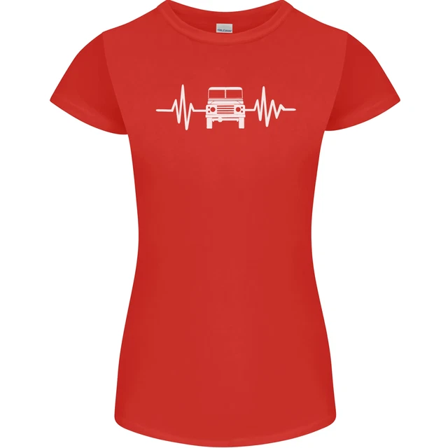 T-shirt 4x4 Heart Beat Pulse Off Roading da donna Petite Cut 7