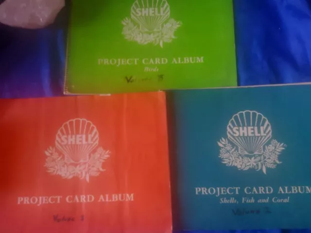 Shell Project Cards Albums/books 3 X Vintage Sets.