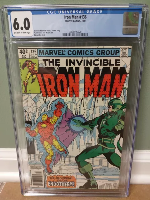 The Invincible Iron Man #136 CGC 6.0 "Marvel Comics" 1980 **FREE SHIPPING** 🇺🇸