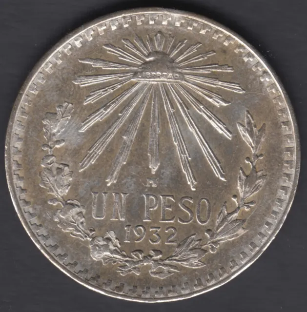 Currency One Peso Mexico 1932 - Sterling Silver