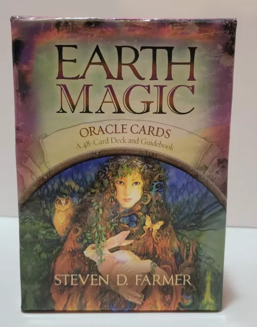 Earth Magic Oracle Cards By Steven Farmer 48 Cards W/Guidebook EXCELLENT COND!