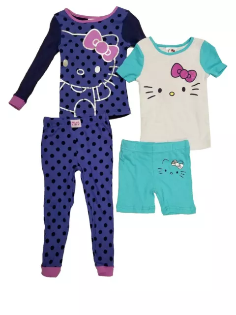 Komar Kids Girls 4 Piece Sleepwear Set Hello Kitty