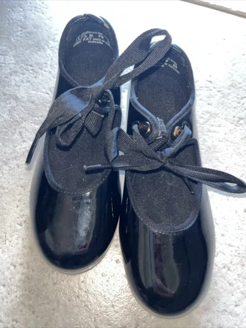 Capezio Tap Shoes Toddler Girls 11 1/2M Black Tele Tone Tap Glossy