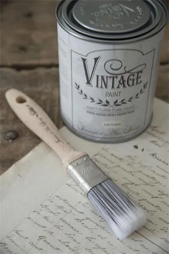 Vintage Paint Brush Flat 1 2.4cm Professional 700383 Chalk Color Brush