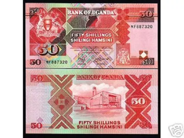 UGANDA 50 SHILLINGS P30 1996 x 100 Pcs Lot Full Bundle MAP ANIMAL UNC MONEY NOTE