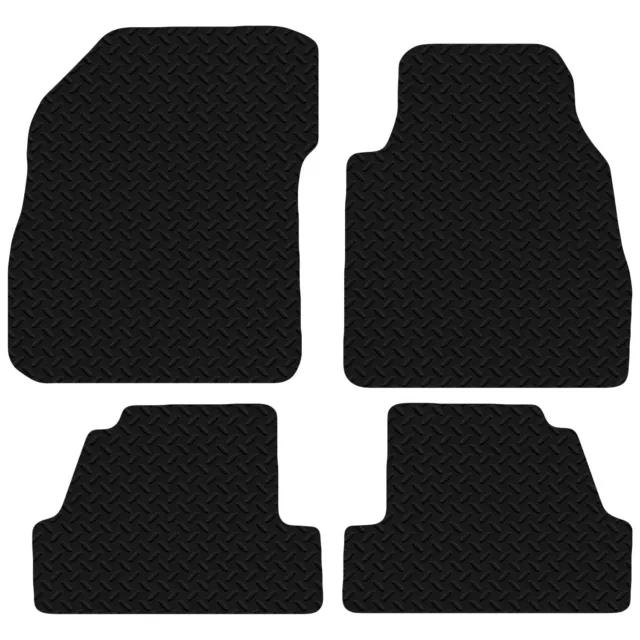 for Vauxhall Mokka 2012 to 2020 Black Floor Rubber Tailored Car Mats 3mm 4pc Set