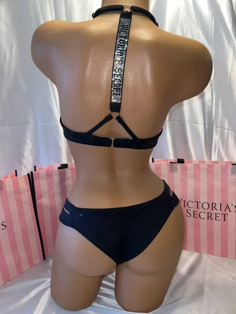 VICTORIAS SECRET SHINE Strap Malibu Fabulous Push-Up T-Back Bikini