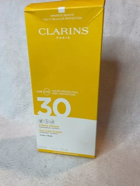Clarins Sun Care Cream SPF 30 UVA Body Lotion 150ml Brand New In Box
