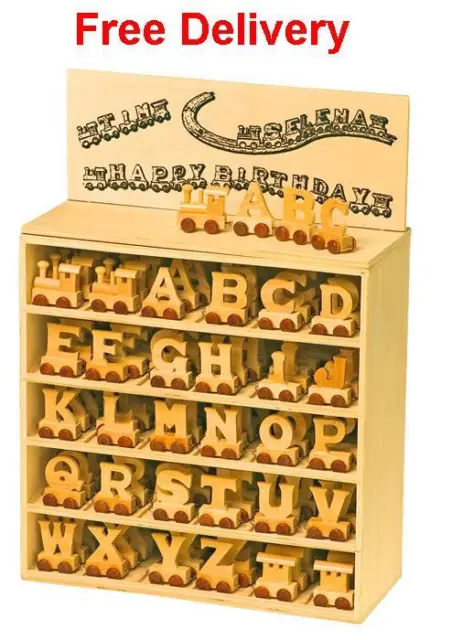 Educational Alphabet Wooden Train Letters for Personalised Name Train
