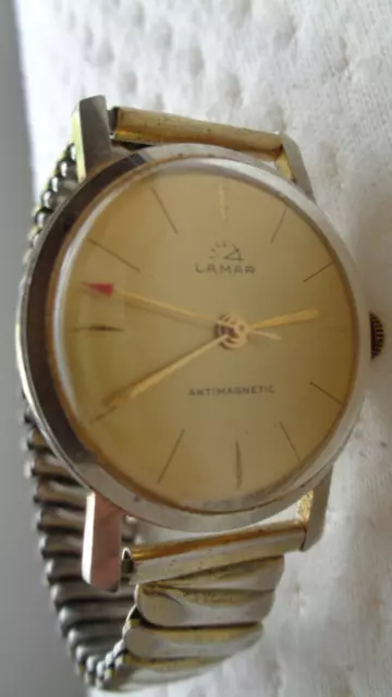 Sehr Schöne Alte Vintage Swiss Made Lamar Armbanduhr / Ca.1970 Sammel Uhr