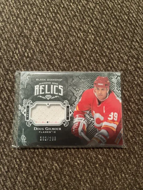 2017-18 UD Black Diamond Mine Relics Jersey #/299 Doug Gilmour Flames #DM-DG