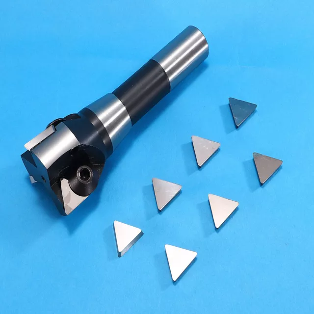 Face Milling Cutter R8 End Mill Holder One-Piece 3 Flute 50mm Milling Inserts