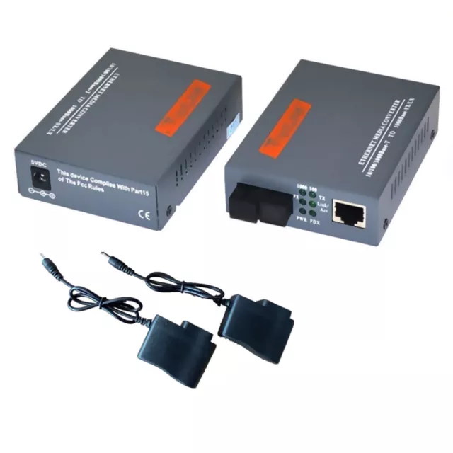 3km Gigabit Single Fiber SC Port Optical Media Converter Adapter 10/100M/1000M g